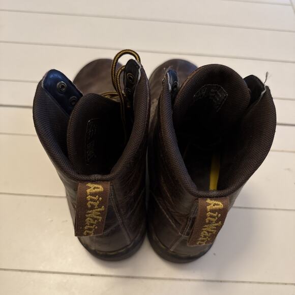 Vintage Dr. Martens Boots Mens Size 10 Brown Leather Made England AW004 90s main image 7